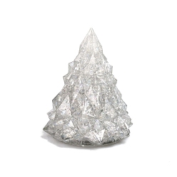 Хрусталь Украшение для рождественской елки из смолы, с натуральными кристаллами кварца внутри статуй для украшения домашнего офиса, 80x105 мм