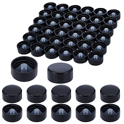 Черный 100шт. смоляных крышек для бутылок, колонка, чёрные, 24.5x12 мм, внутренний диаметр: 20 мм