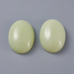 Luminous Stone Синтетический серебристый камень / светящиеся каменные кабошоны, овальные, 25x18x8.8 мм