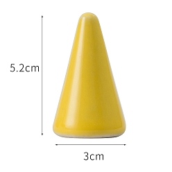 Желтый Подставки для фарфоровых колец, конус, желтые, 3x5.2 см