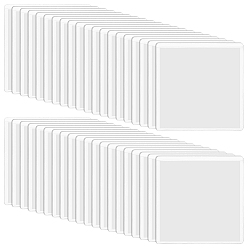 Белый Самоклеящийся держатель этикеток, держатель для карт из пвх, карманы для этикеток, квадратный, белые, 100x100x0.4 мм