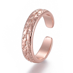 Розовое Золото Регулируемые латунные кольца на мыске, открытые манжеты, открытые кольца, , розовое золото , Размер 4, внутренний диаметр: 14.5 мм