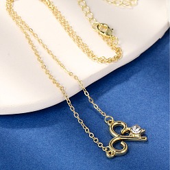 Овен Ожерелья из сплава с кристаллами и стразами в виде созвездия для женщин и мужчин, золотой свет, Овен, 14.57 дюйм (37 см)