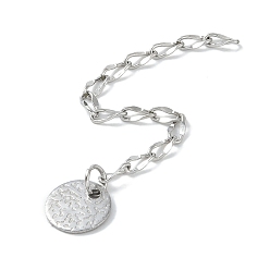 Stainless Steel Color Non-Tarnish 304 Stainless Steel Chain Extender, Stainless Steel Color, 56x2mm