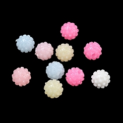 (52) Непрозрачная лаванда Пластиковые шарики, имитация желе, круглые, разноцветные, 10.5~11 мм, отверстие : 2.5 мм, Около 1000 шт / 500 г