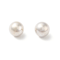 Silver 925 Sterling Silver Beads, No Hole, Round, Silver, 3mm