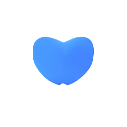 Озёрно--синий Пищевые экологически чистые силиконовые фокусные шарики, сердце, Плут синий, 20x19 мм