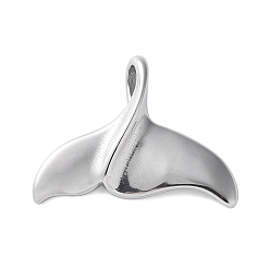 Нержавеющая Сталь Цвет 304 подвески из нержавеющей стали, очарование рыбий хвост, анти-тускнение, цвет нержавеющей стали, 31.5x38.5x9.5 мм, отверстие : 9.3x5.2 мм