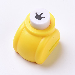 Случайный Цвет Пластиковые наборы для пунша для скрапбукинга и бумажных промыслов, бумажные формочек, корона, случайный один цвет или случайный смешанный цвет, 33x26x32 мм