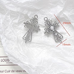 Cross Платинового сплава подвески, крестик, 29x19 мм