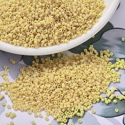 (DB1581) Matte Opaque Pear MIYUKI Delica Beads, Cylinder, Japanese Seed Beads, 11/0, (DB1581) Matte Opaque Pear, 1.3x1.6mm, Hole: 0.8mm, about 2000pcs/bottle, 10g/bottle