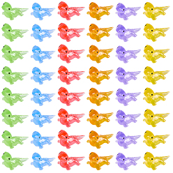 (52) Непрозрачная лаванда 60шт. 6цветные фигурки ящериц из светящейся смолы, светится в темноте, микроландшафтные украшения сада, разноцветные, 27.5x13x15 мм, 10 шт / цвет