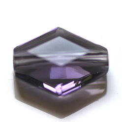 Темно-синий  Шифер К 9 стекло, имитация Австрийские кристаллические шарики, класс AAA, граненые, двухконусные, темно-синий, 14x12x6 мм, отверстие : 0.9~1 мм