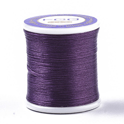 Purple Nylon 66 Coated Beading Threads for Seed Beads, Purple, 0.1mm, about 54.68 yards(50m)/roll