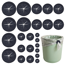 Черный 24шт. 4 варианты ПВХ пластиковых уплотнительных колец, защитное кольцо для уплотнения кабеля, чёрные, 25~88x7.5~11 мм, 6 шт / стиль