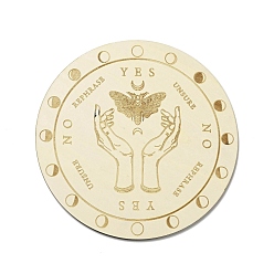 Бабочка Маятниковая доска из тополя, деревянная гадальная доска для биолокации, для колдовства принадлежности для викканского алтаря, плоско-круглые, светло-желтый, бабочки, 200x4.5 мм