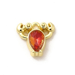 Креветка Подвески из сплава и страза, морские существа амулеты, креветка, 10x11x3 мм, отверстие : 1.2 мм