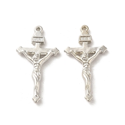 Никель Пластмассовые подвески ccb, крестик, 37x20x4 мм, отверстие : 1.2 мм