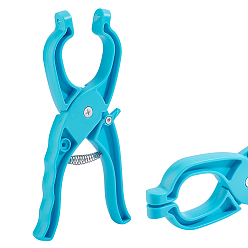 Темно-Голубой Пластиковый безопасный инструмент для вязания крючком, инструмент для вязания крючком, с железом найти, глубокое синее небо, 216x62x17 мм