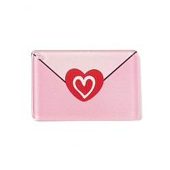 Envelope Акриловые подвески на день святого валентина, образец конверта, 27x40.5x2.3 мм, отверстие : 1.8 мм