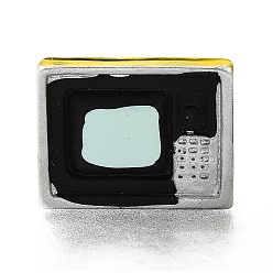 Желтый Миниатюрные украшения из смолы для телевизора, аксессуары для домашнего кукольного домика с микро-ландшафтом, притворяясь опорными украшениями, желтые, 22x11.5x17.5 мм