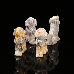 Сумасшедший Агат Натуральный сумасшедший агат, украшение домашнего офиса, собака, 25 мм