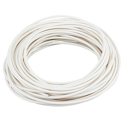 Blanc 20m cordon en plastique PVC, ronde, pour la décoration de rideaux, blanc, 4mm, environ 21.87 yards (20m)/rouleau