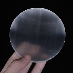 None Зарядная пластина из натурального селенита, Украшения из целебных камней для украшения стола в домашнем офисе, никто, 100 мм