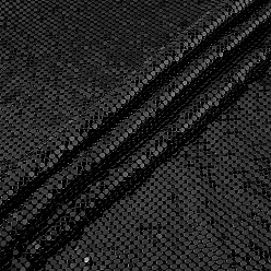 Black Aluminum Beaded Trim Mesh Ribbon Roll, for DIY Jewelry Craft Making, Black, 450x1500x2mm