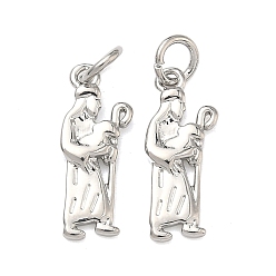 Настоящее золото 18K Латунные подвески, пастушьи амулеты, долговечный, стойки покрытие, без свинца и без кадмия, реальный 18 k позолоченный, 18x7x2 мм, Перейти кольцо: 5x0.8 мм, 3 мм внутренним диаметром