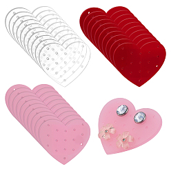 (52) Непрозрачная лаванда 36 шт. 3 цветная акриловая демонстрационная доска для сережек, держатель органайзера для сережек, для хранения сережек, сердце, разноцветные, 4.45x5.35x0.25 см, 12 шт / пакет, 1 сумка / цвет
