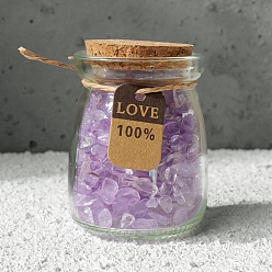 Аметист Натуральные аметистовые кристаллы, целебные кристаллы, бутылки желаний, Драгоценные камни Викки для балансировки энергии, медитационной терапии, 75x75 мм