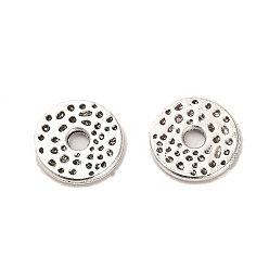 Античное Серебро Сплавочные овальные бусины тибетского стиля , без кадмия и без свинца, плоско-круглые, античное серебро, 12x1.5 мм, отверстие : 2.5 мм, Около 1149 шт / 1000 г