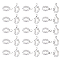 Нержавеющая Сталь Цвет 304 дуги из нержавеющей стали, петля под залог, кольцо, цвет нержавеющей стали, 11x8x2.5 мм, отверстие : 2 мм, внутренний диаметр: 6 мм, 60 шт / коробка