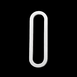 Нержавеющая Сталь Цвет Устойчивы к потускнению 201 соединительные кольца из нержавеющей стали, лазерная резка, овальные, цвет нержавеющей стали, 33x10x1 мм, внутренний диаметр: 29x6 мм