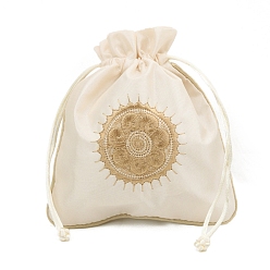 Желтая Старая Ткань  Прямоугольные парчовые сумки в китайском стиле на шнурке, мешочки из органзы, подарочная упаковка для ювелирных изделий, сумка, старое кружево, 15x13 см