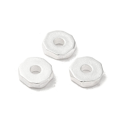 Серебро Латунной шариковой, круглые, серебряные, 8x2 мм, отверстие : 2.5 мм