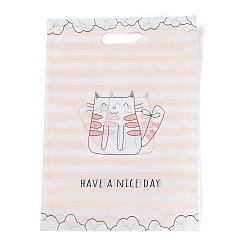 Cat Shape Самоклеющиеся пакеты opp, прямоугольник с рисунком, для выпечки упаковочные пакеты, Узор кошки, 22.3x15.4x0.15 см, около 45~50 шт / упаковка