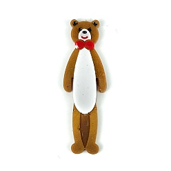 Медведь Силиконовые формы, формы для литья смолы, для изготовления аксессуаров для волос, Медведь Pattern, 67.5x23.5x5 мм, внутренний диаметр: 21x65 мм