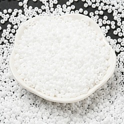 (41) Opaque White Круглые бусины toho, японский бисер, (41) непрозрачный белый, 8/0, 3 мм, отверстие : 1 мм, Около 10000 шт / фунт