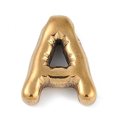 Letter A Ионное покрытие (ip) 304 подвески из нержавеющей стали, реальный 18 k позолоченный, буква a, 18x14.5x5 мм, отверстие : 2.5 мм