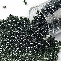 (119) Transparent Luster Olivine TOHO 11/0 Round Beads, Japanese Seed Beads, (119) Transparent Luster Olivine, 2.2mm, Hole: 0.8mm, about 1110pcs/bottle, 10g/bottle