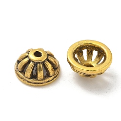 Античное Золото Сплавочные овальные бусины тибетского стиля , без кадмия и без свинца, античное золото , 10x5 мм, отверстие : 1.4 мм