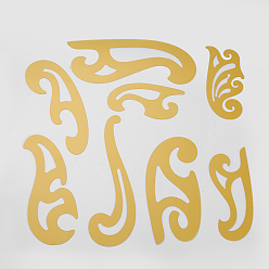 Dunkelgolden Kleidungsstück Multifunktions-Lineal, Schneider Nählineal, dunkelgolden, 156~263x74~107x1 mm, 8 Stück / Set