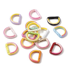 (52) Непрозрачная лаванда Окрашенные распылением пружинные кольца из сплава, арка, разноцветные, 22.5x27x5 мм