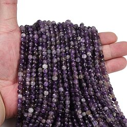 Аметист Природный аметист нитей бисера, граненые, кубические, 5x5x5 мм, отверстие : 0.7 мм, около 76 шт / нитка, 14.96 дюйм (38 см)