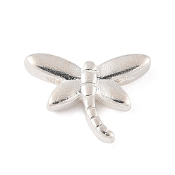 Dragonfly 925 шарики стерлингового серебра, с печатью 925, серебряный цвет гальваническим, стрекоза, 7.5x10.5x2 мм, отверстие : 1 мм