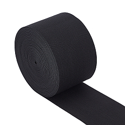 Black Flat Elastic Rubber Band, Webbing Garment Sewing Accessories, Black, 70mm