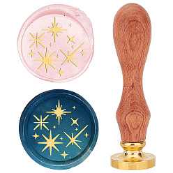 Звезда Латунные восковые печати с деревянной ручкой, для diy scrapbooking, звезда картины, 25 мм