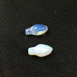 Opalite Opalite Pendants, Flower Bud Charms, 18x9mm